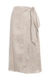 The Midi Wrap Pareo Wrap Skirt in Bone