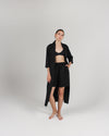 The Convertible Wrap Dress in Jet Black