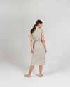 The Midi Wrap Pareo Wrap Skirt in Bone