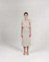 The Midi Wrap Pareo Wrap Skirt in Bone