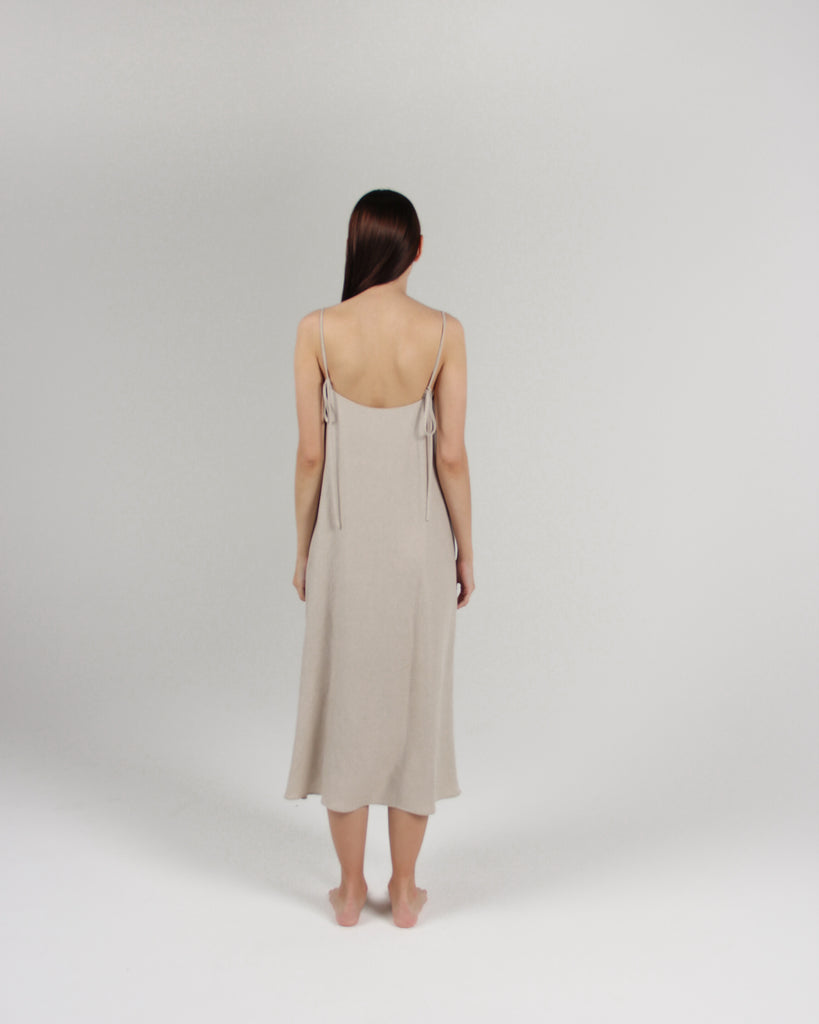 The Cala Slip Dress in Bone