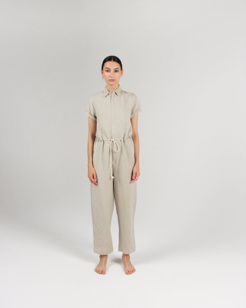 The Flight Jumpsuit in Bone