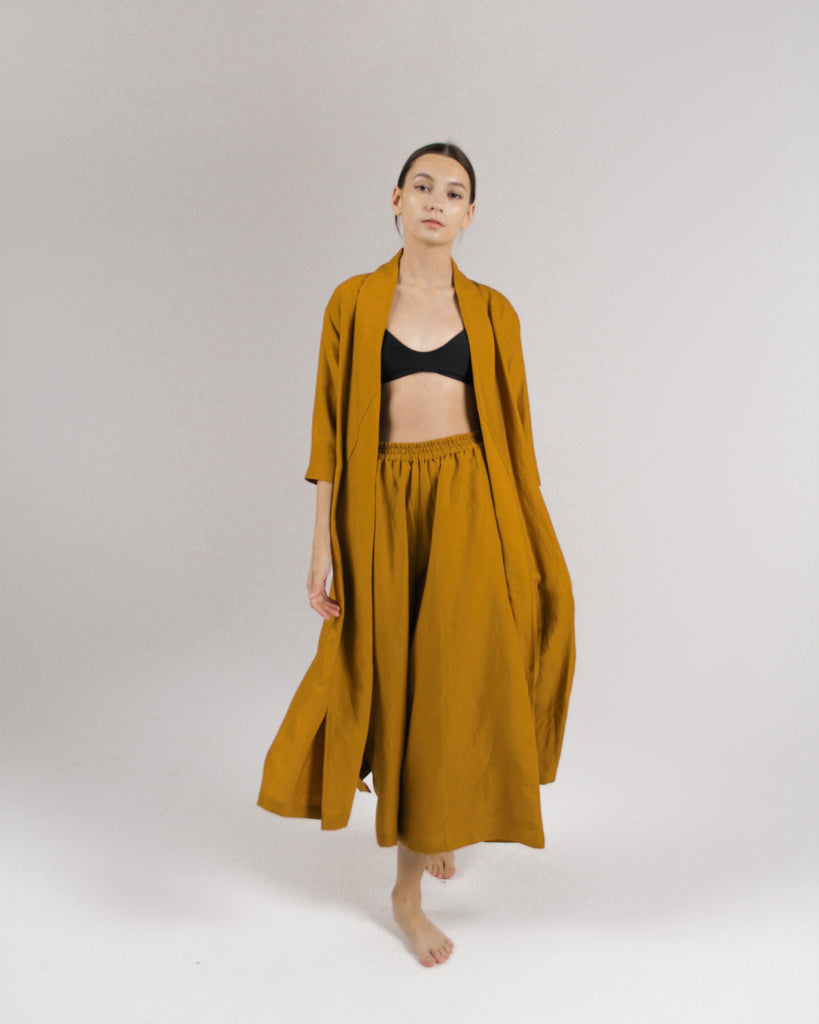 The Convertible Wrap Dress in Mustard